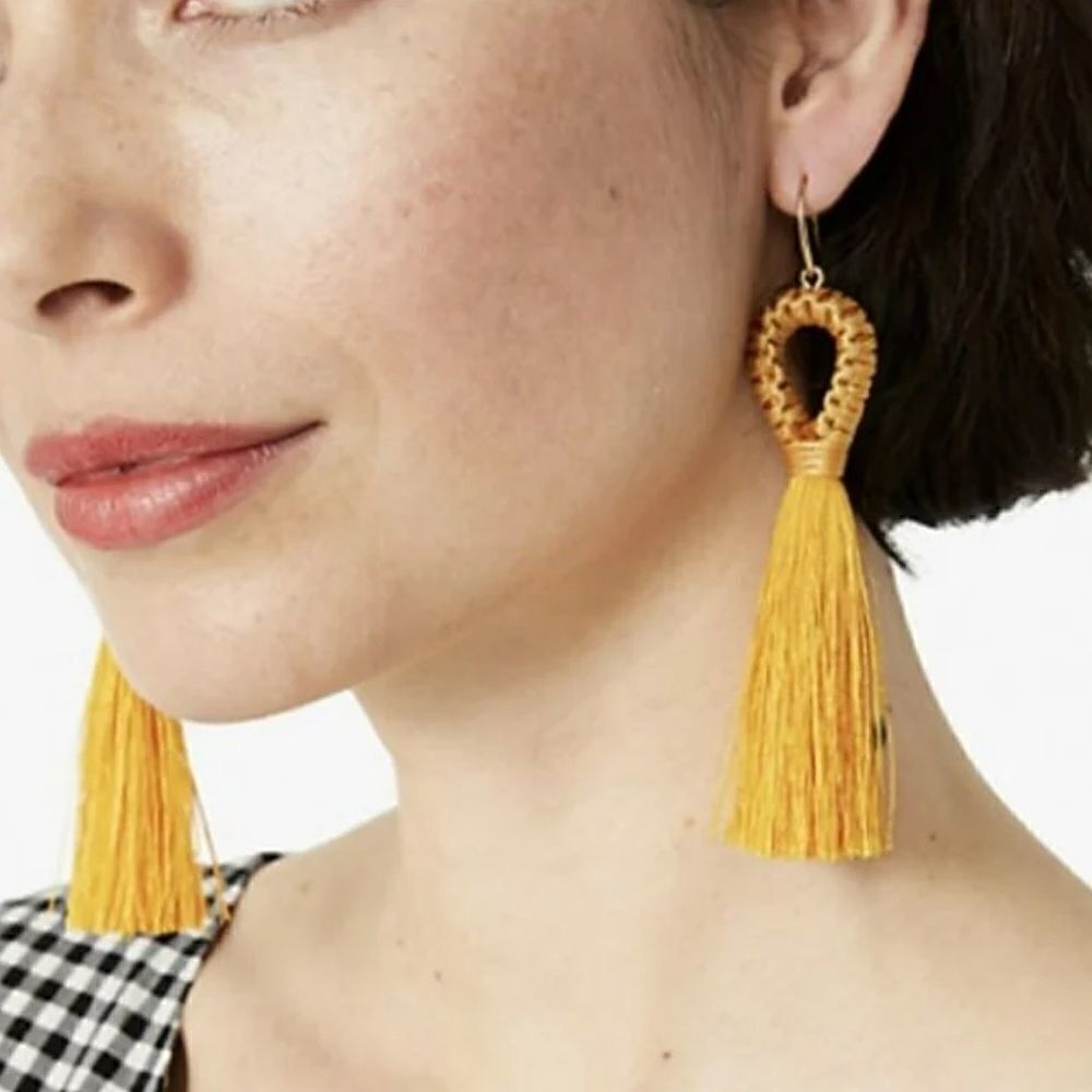 KATE SPADE tassel yellow earrings R
